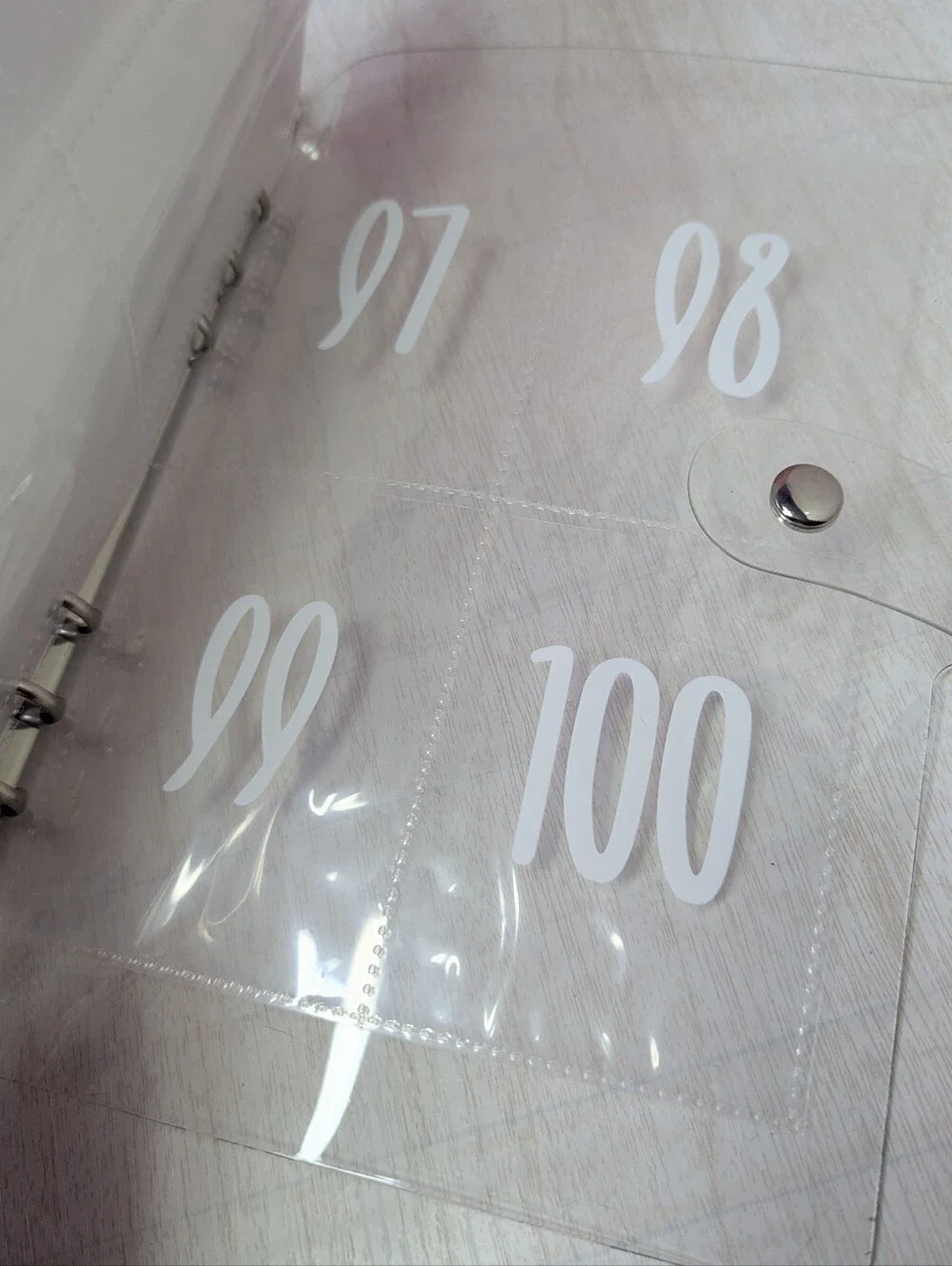 100 Envelope Money Saving Challenge Binder Save $5050 Budget Book Pink